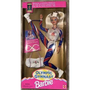 1996 Olympic Gymnast Barbie NRFB Atlanta Games Mattel 15123 Official Licensed